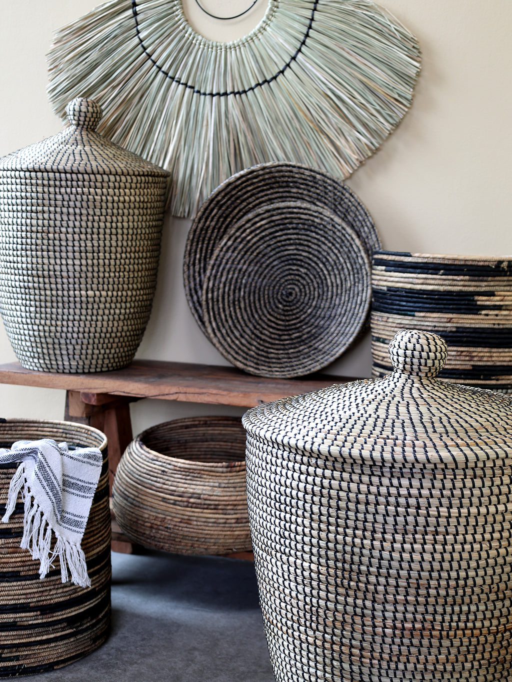 Tablett geflochten 2er Set