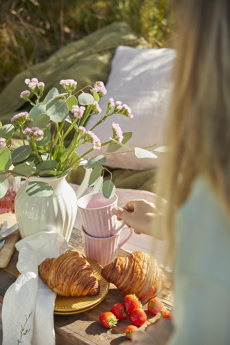 IB Laursen Tasse mit Rillen Mynte English Rose