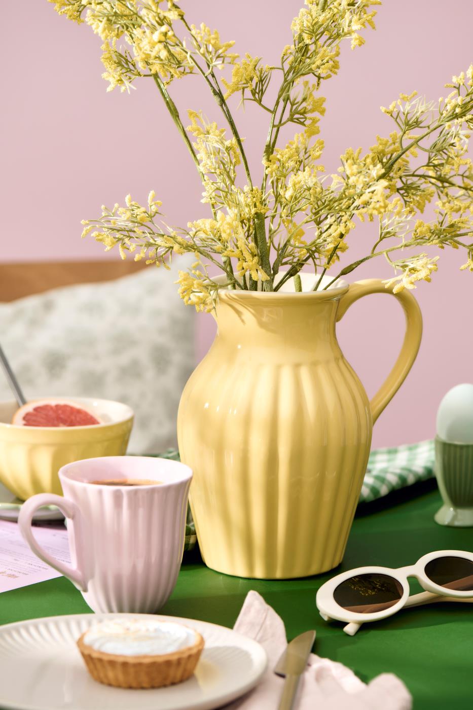 Tasse mit Rillen Mynte English Rose