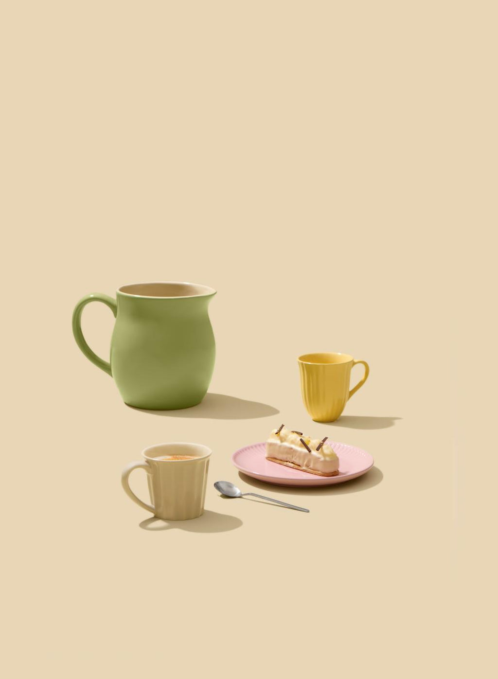 IB Laursen Tasse mit Rillen Mynte Lemonade