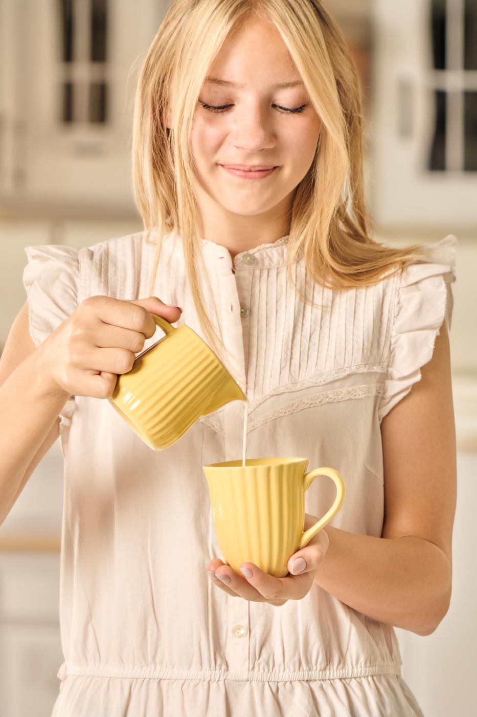 Ib Laursen Tasse mit Rillen Mynte Lemonade