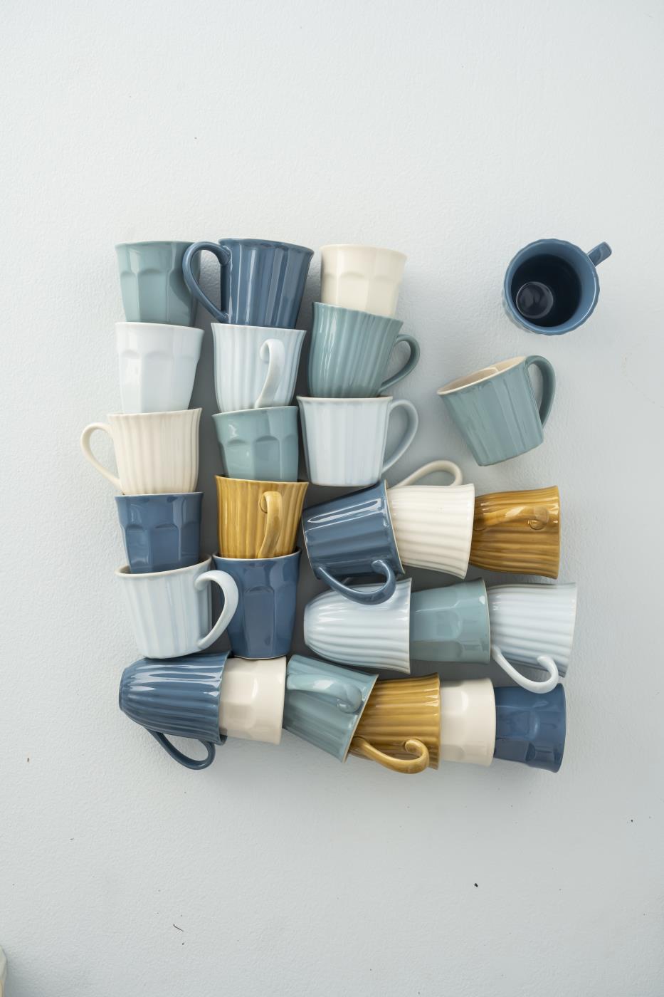 Ib Laursen Tasse mit Rillen Mynte Stillwater