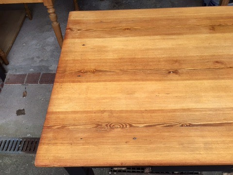 Antiker Küchentisch mit Schublade, Gründerzeit