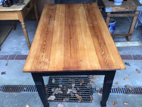 Antiker Küchentisch mit Schublade, Gründerzeit