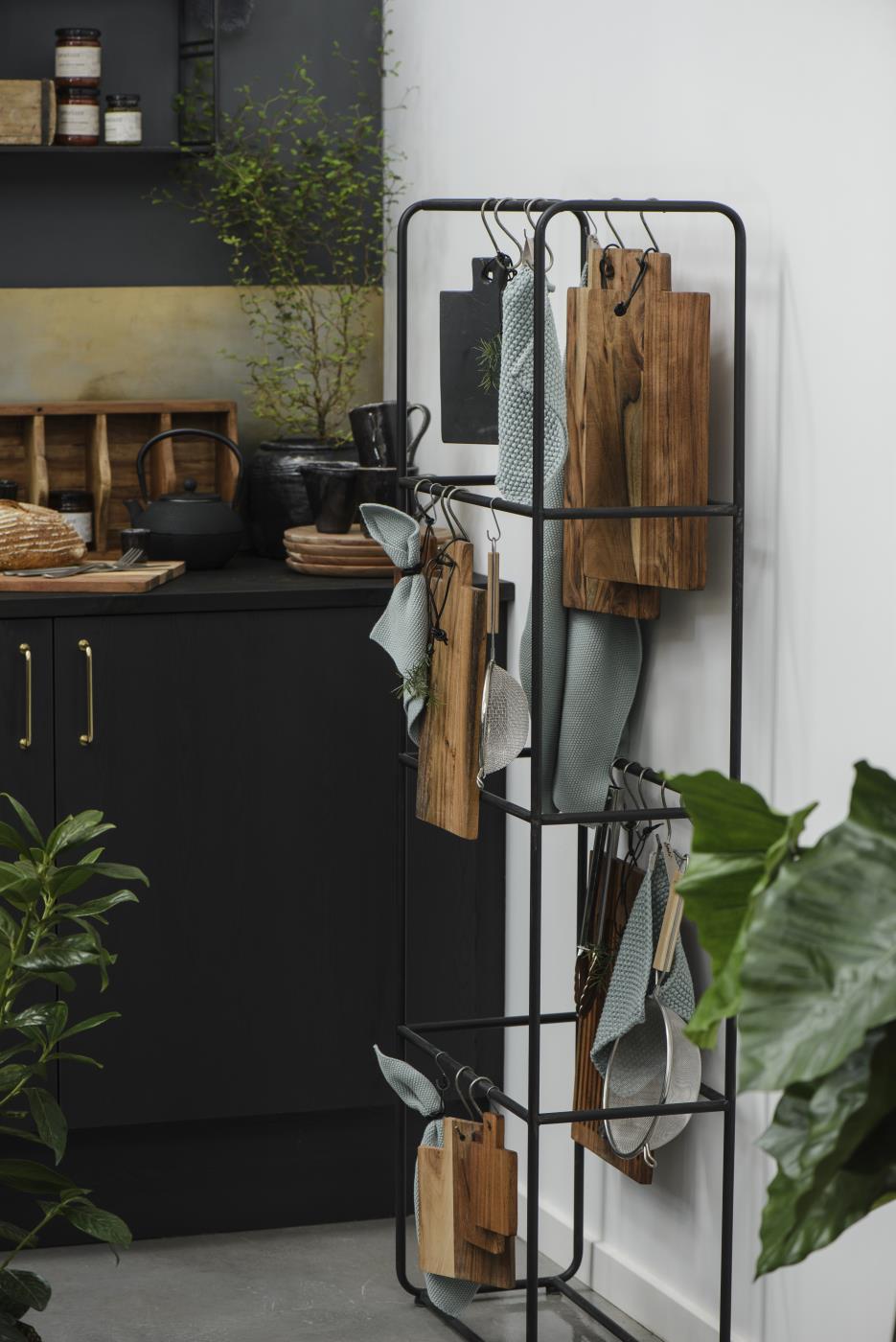 Topflappen Mynte staubig grün gestrickt