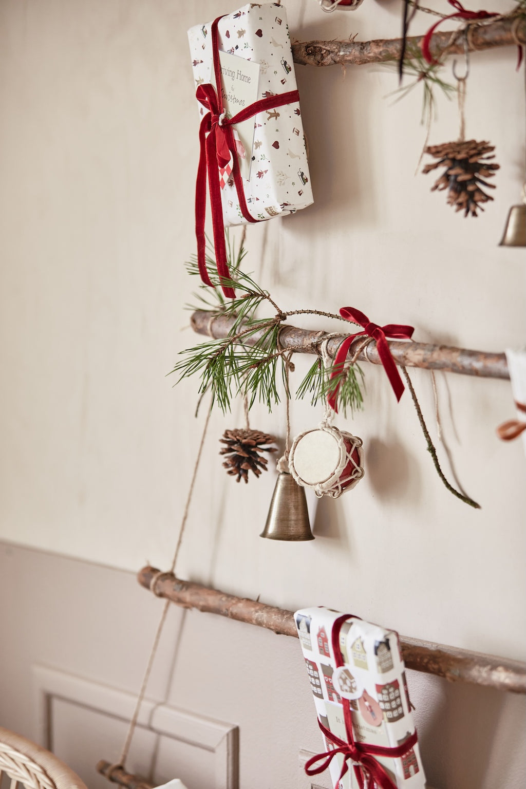 Trommel Weihnachstdekoration  in rot