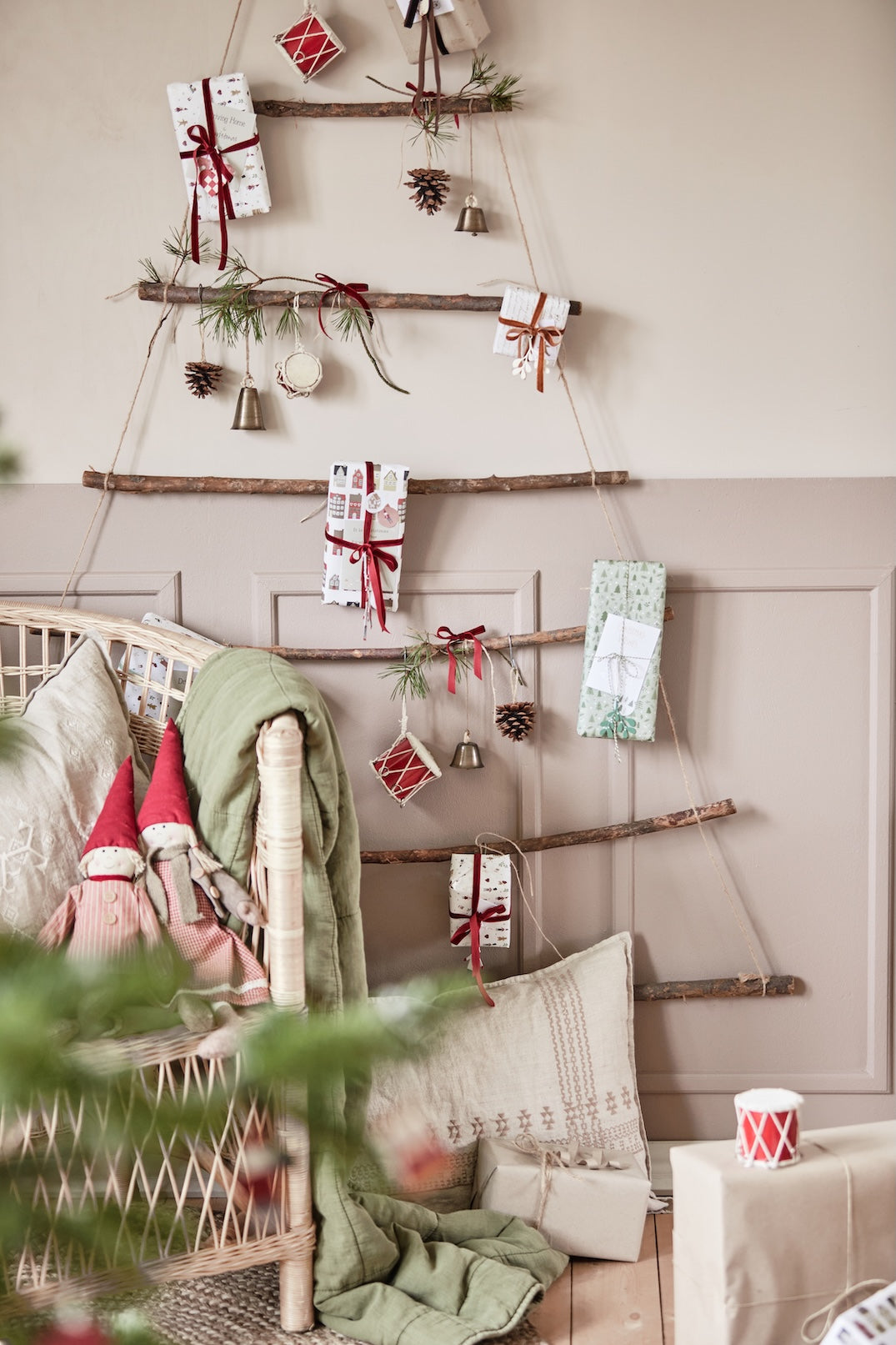 Trommel Weihnachstdekoration  in rot