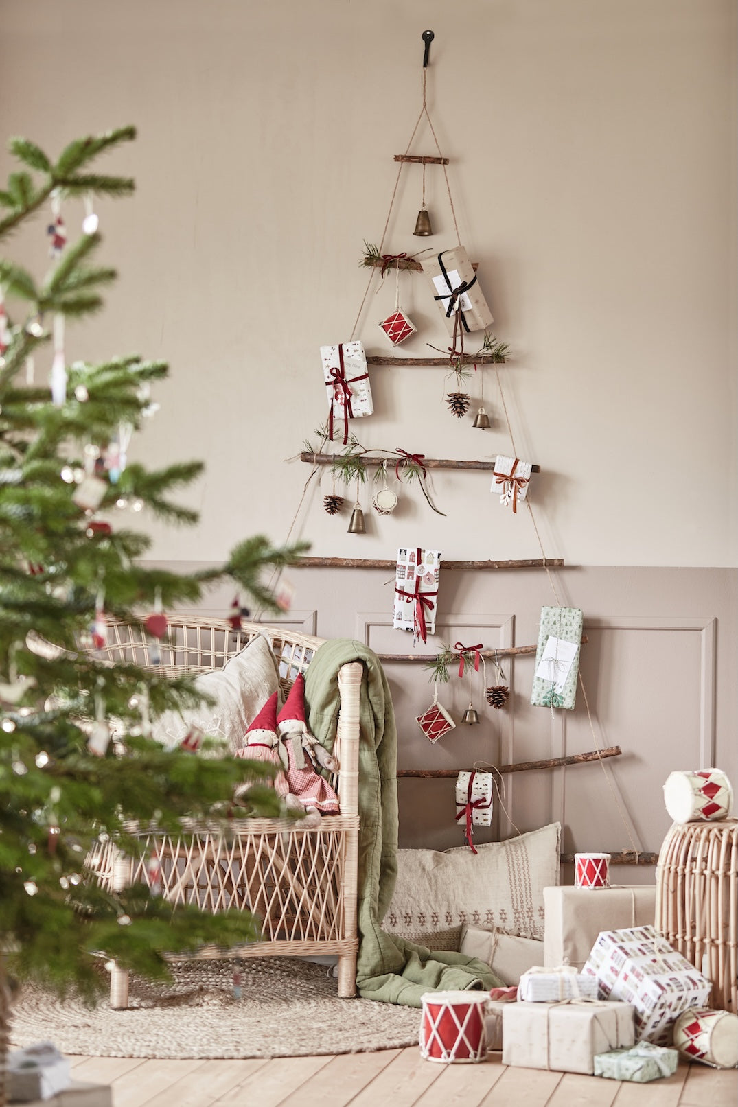 Trommel Weihnachstdekoration  in rot