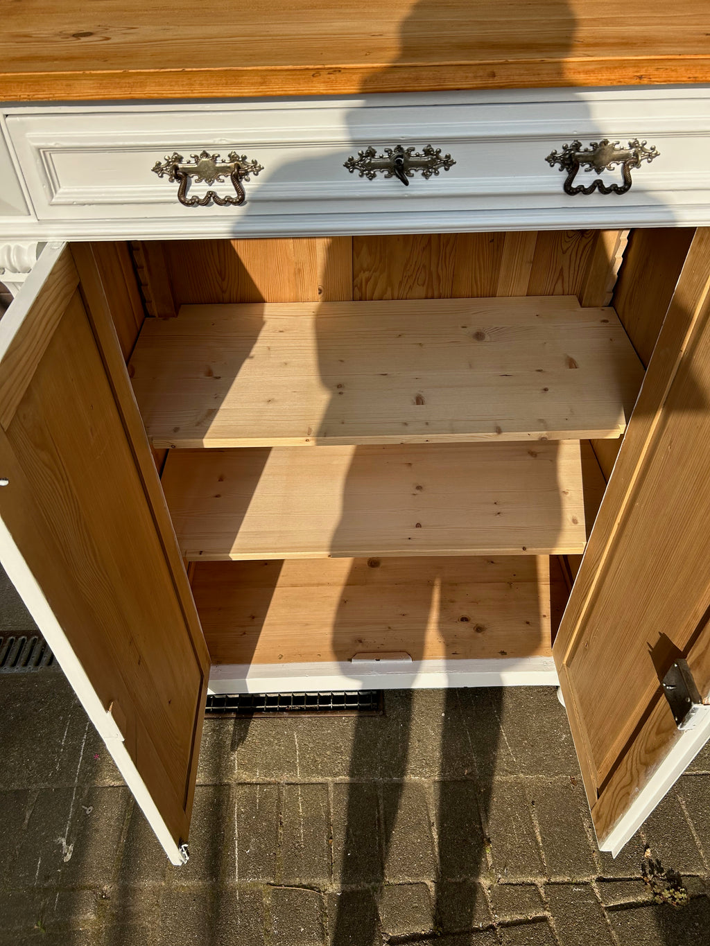 Antikes Vertiko mit Naturplatte Gründerzeit Shabby Chic