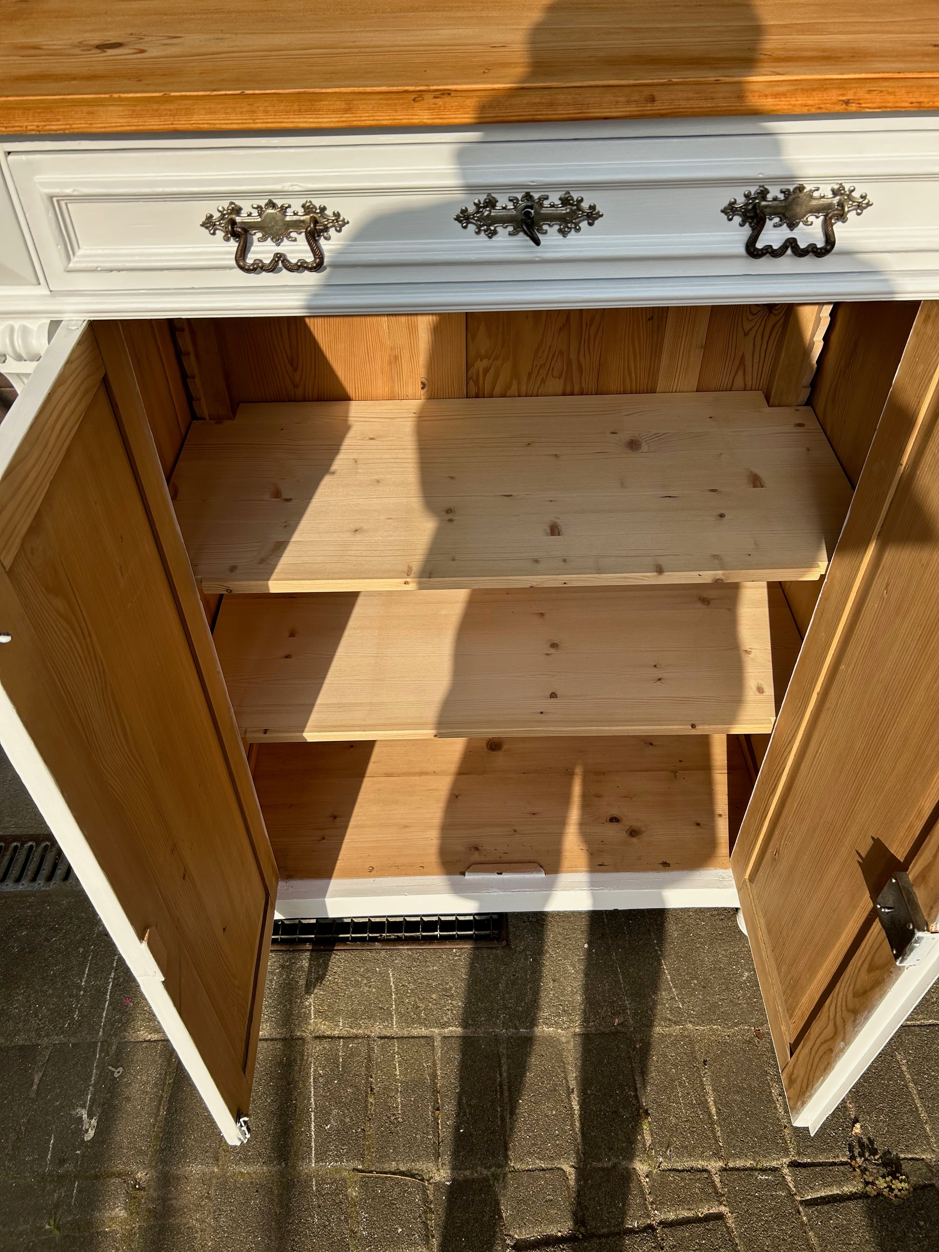 Antikes Vertiko mit Naturplatte Gründerzeit Shabby Chic