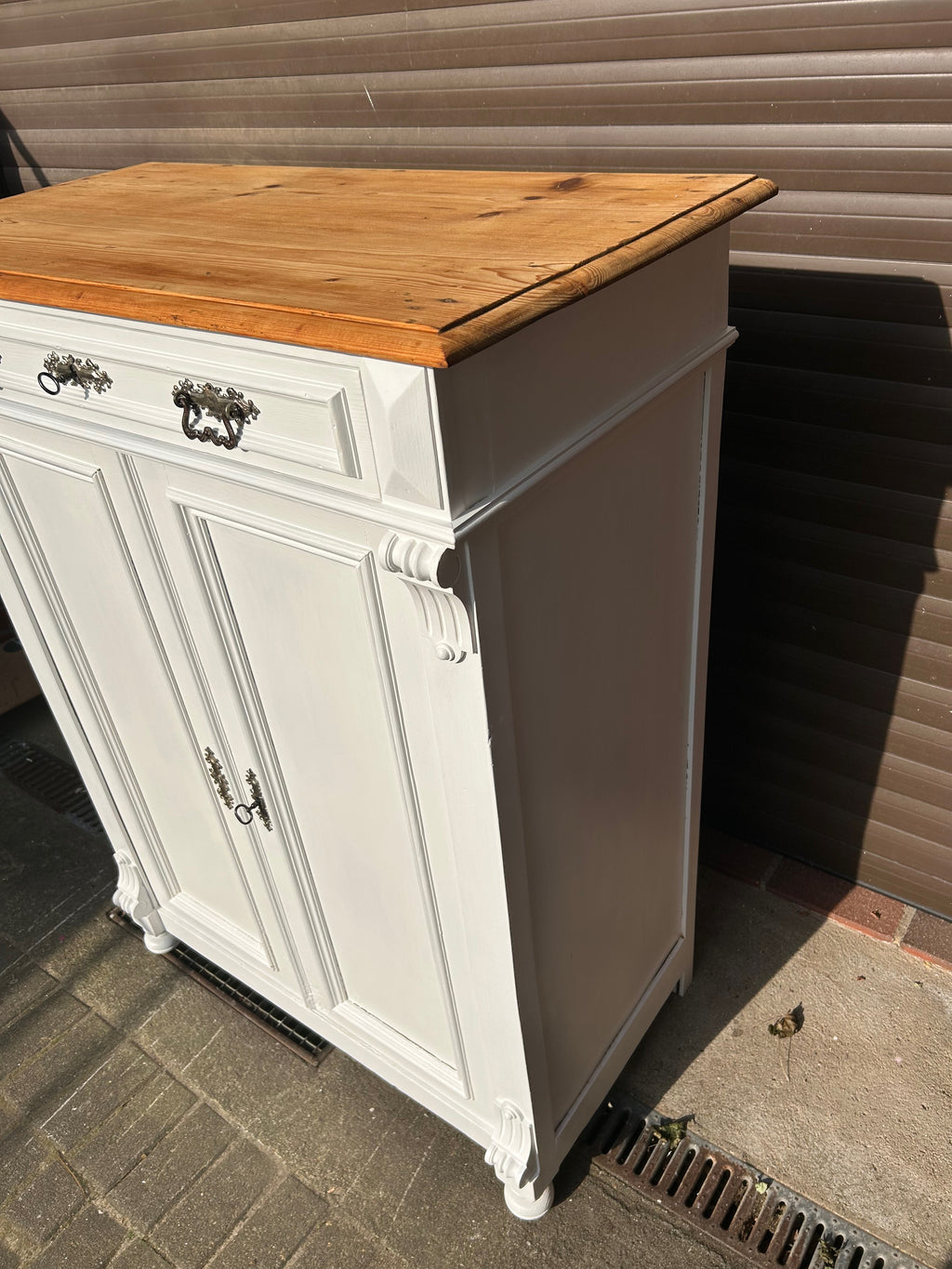 Antikes Vertiko mit Naturplatte Gründerzeit Shabby Chic