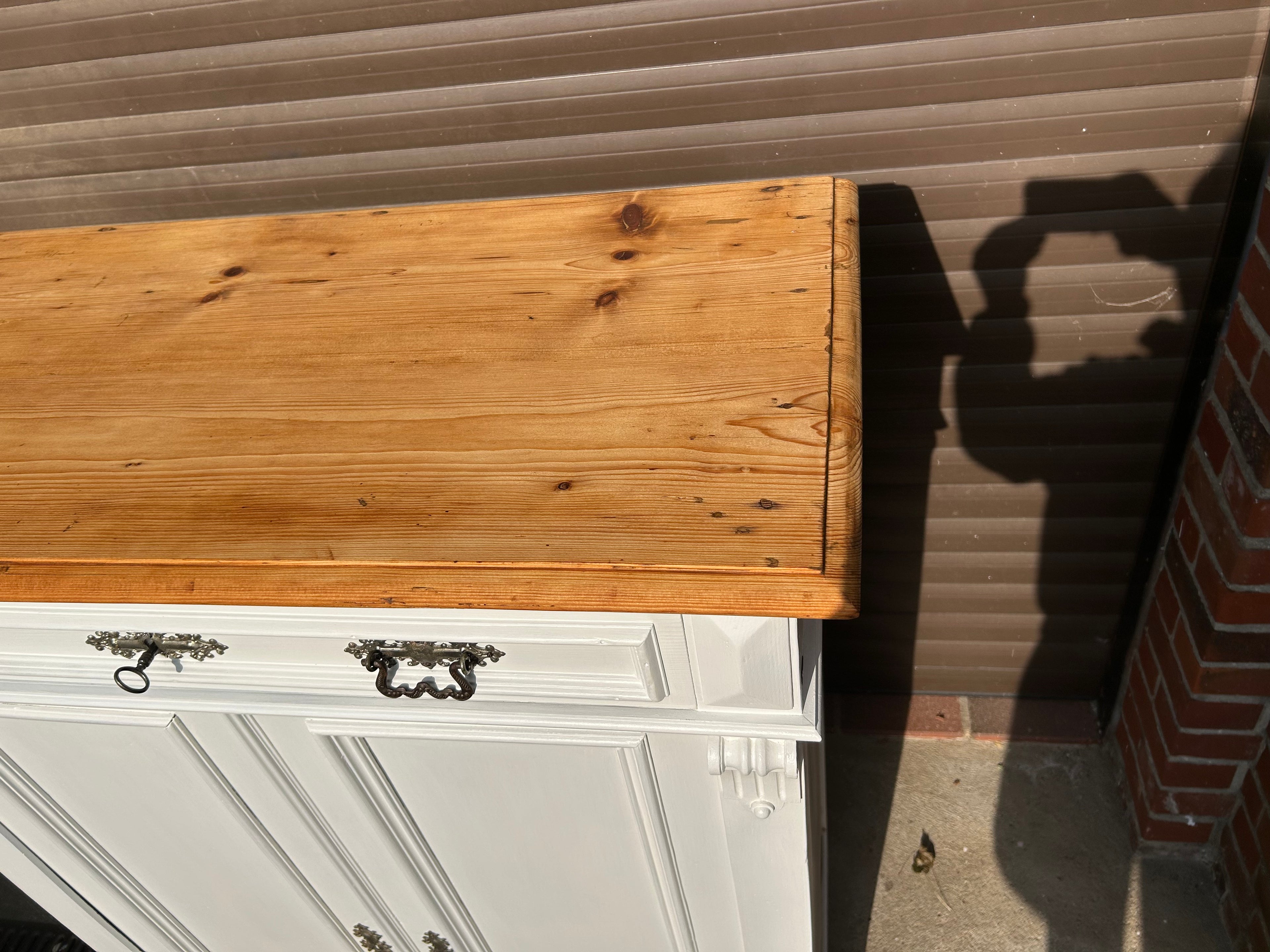 Antikes Vertiko mit Naturplatte Gründerzeit Shabby Chic