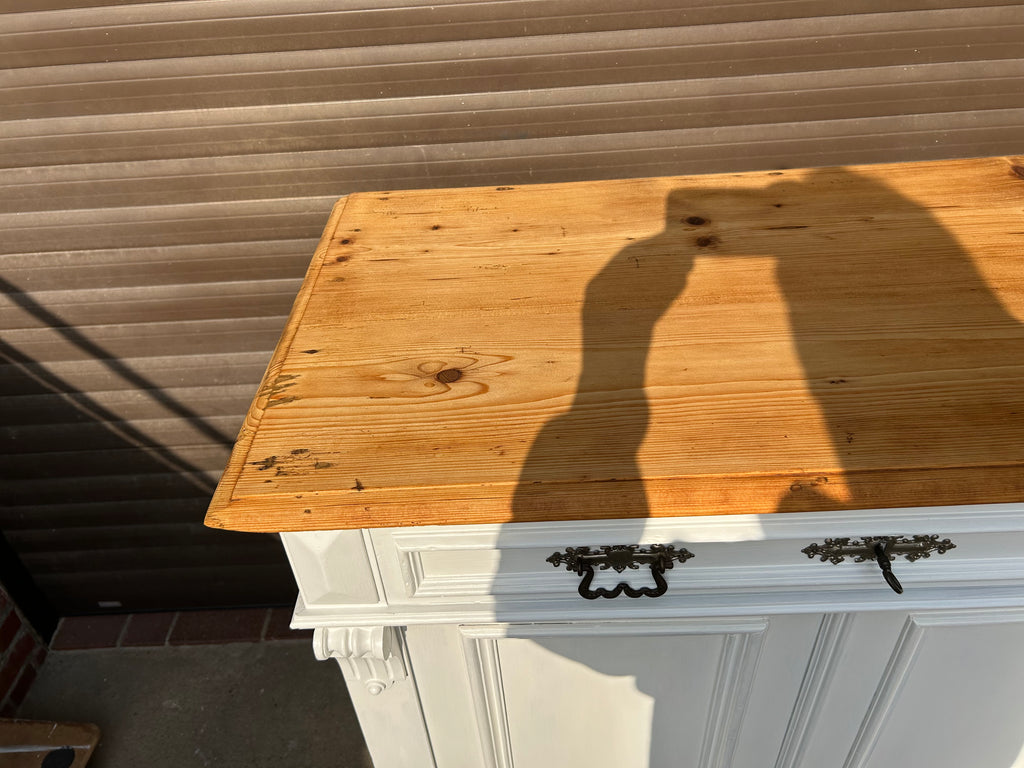 Antikes Vertiko mit Naturplatte Gründerzeit Shabby Chic