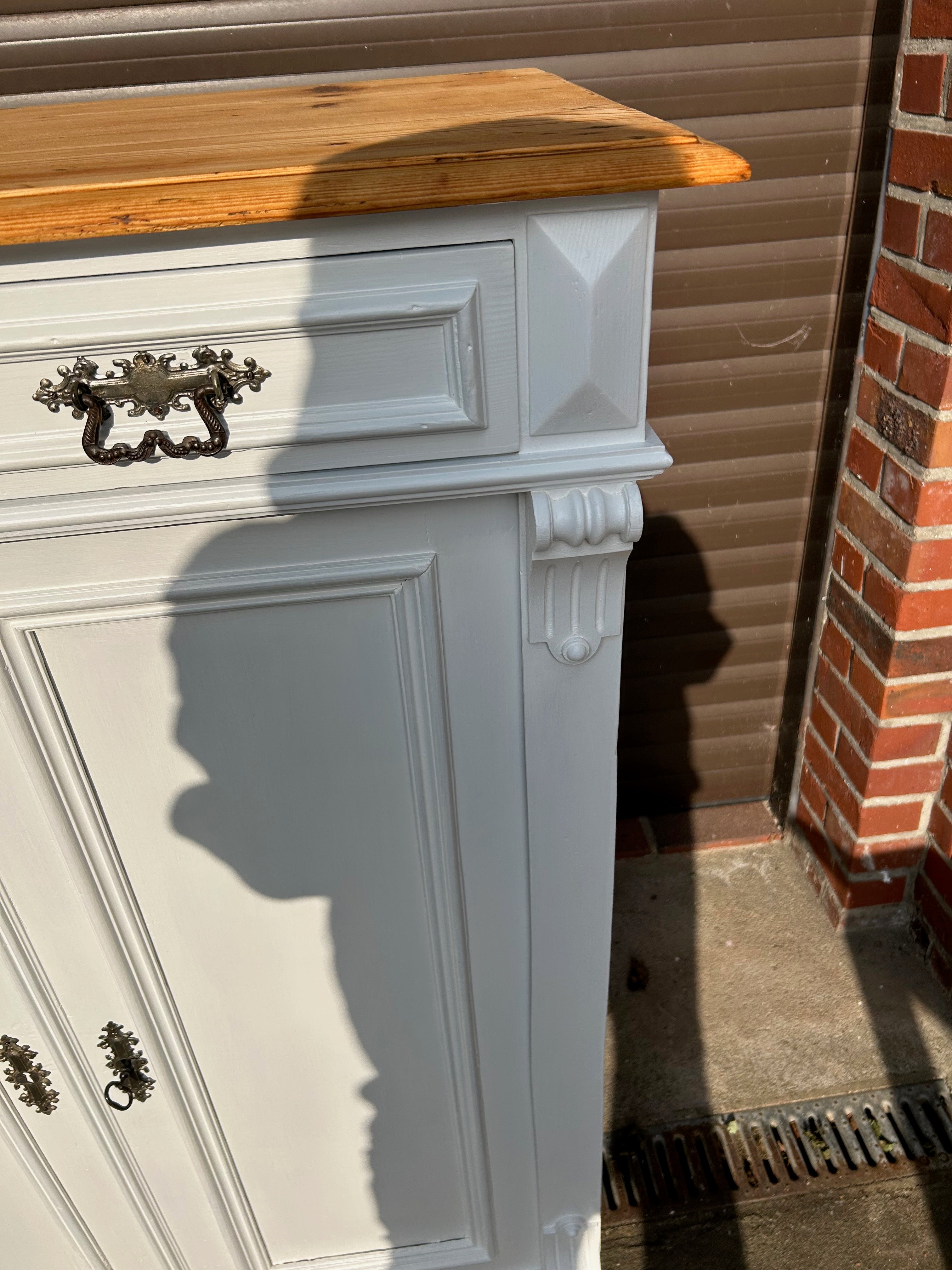 Antikes Vertiko mit Naturplatte Gründerzeit Shabby Chic