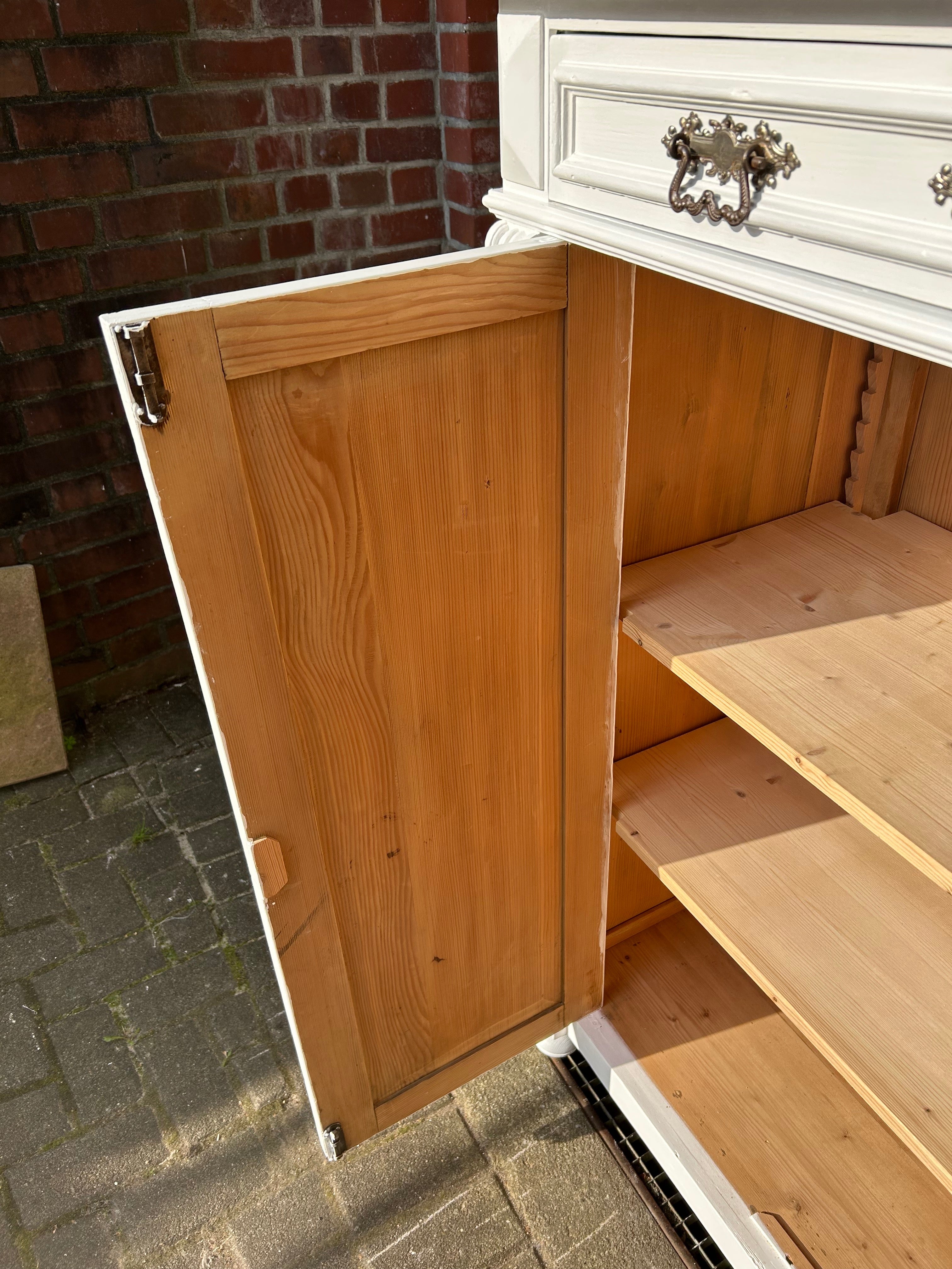 Antikes Vertiko mit Naturplatte Gründerzeit Shabby Chic