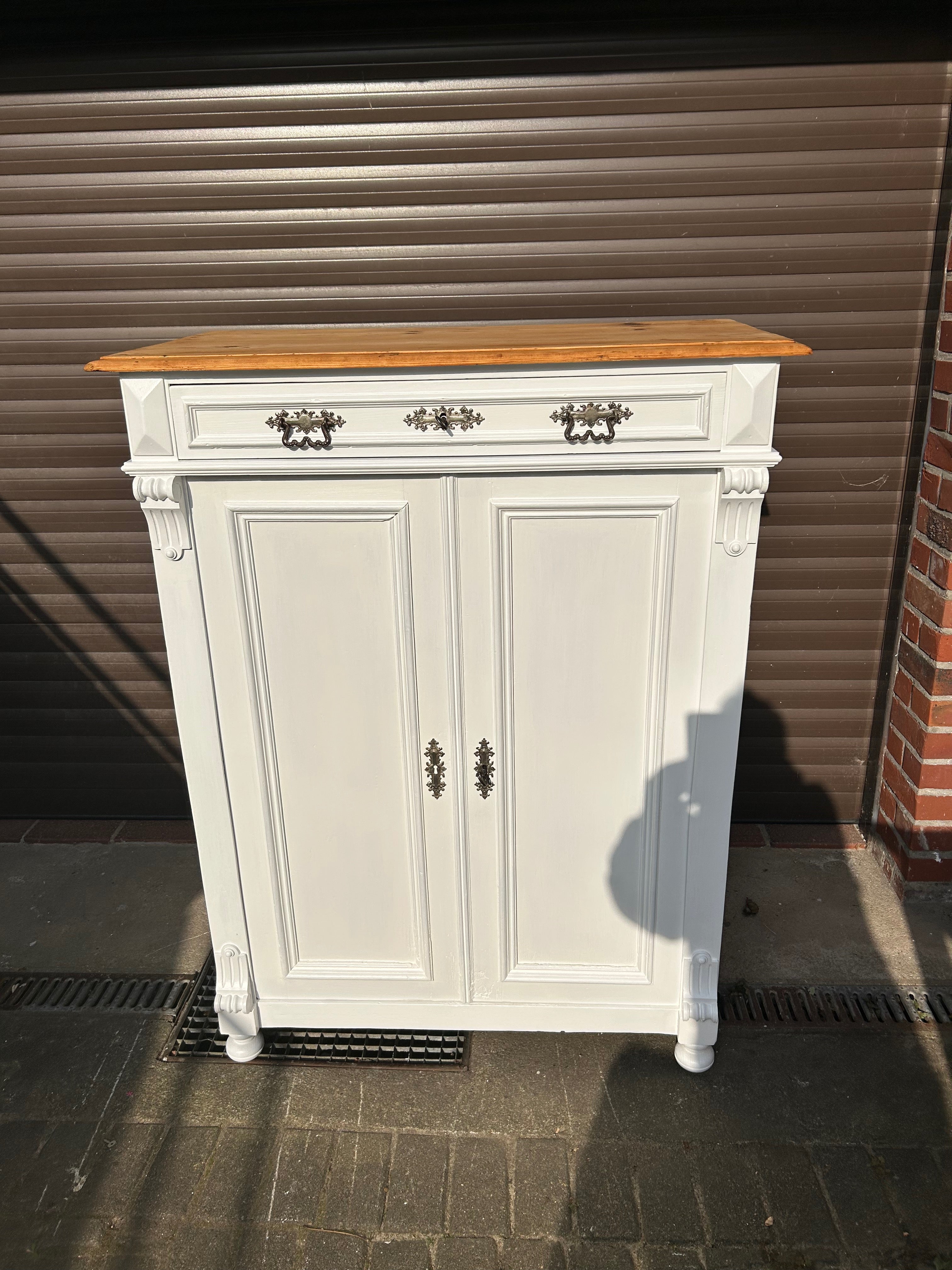 Antikes Vertiko mit Naturplatte Gründerzeit Shabby Chic