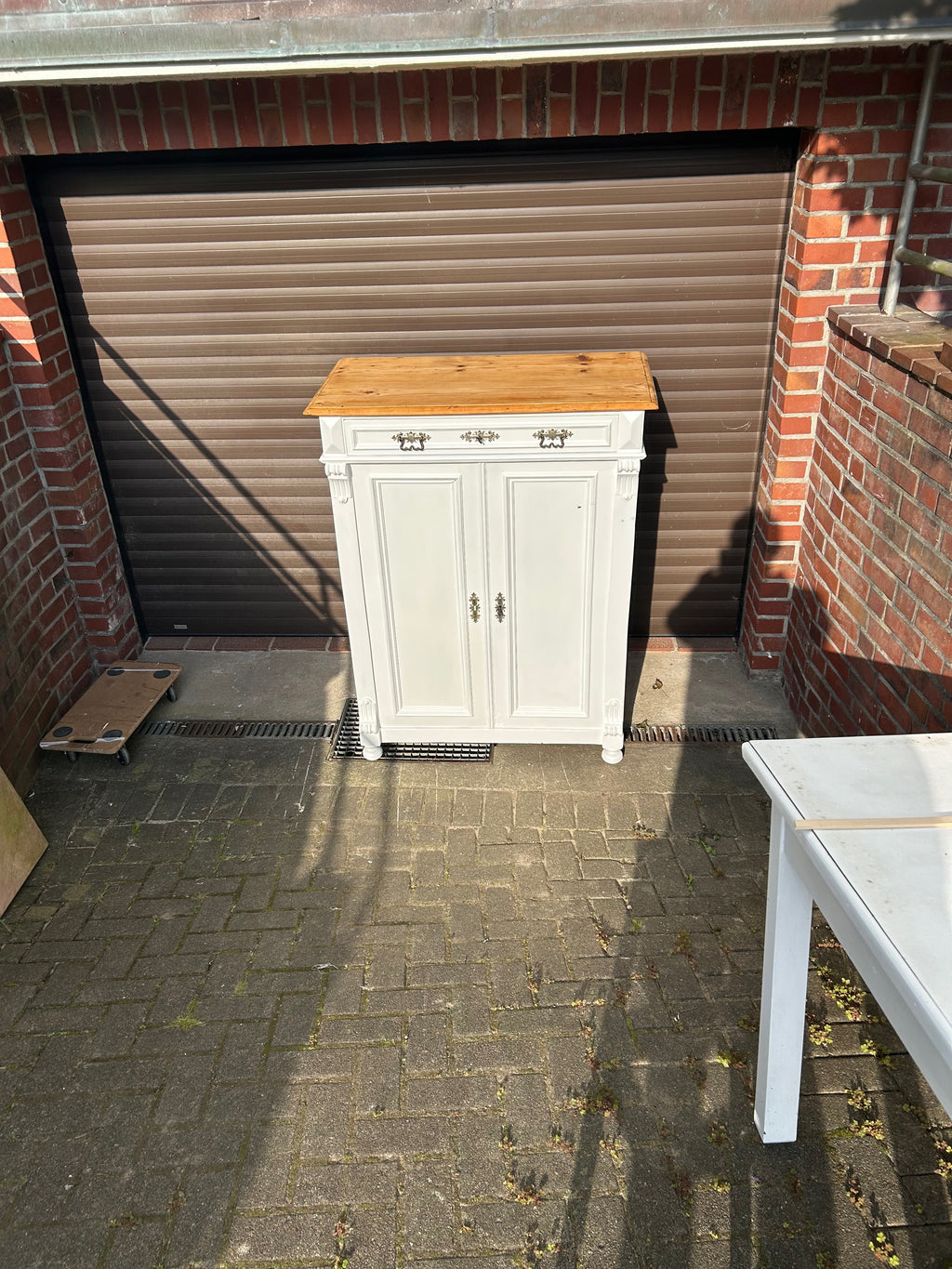 Antikes Vertiko mit Naturplatte Gründerzeit Shabby Chic