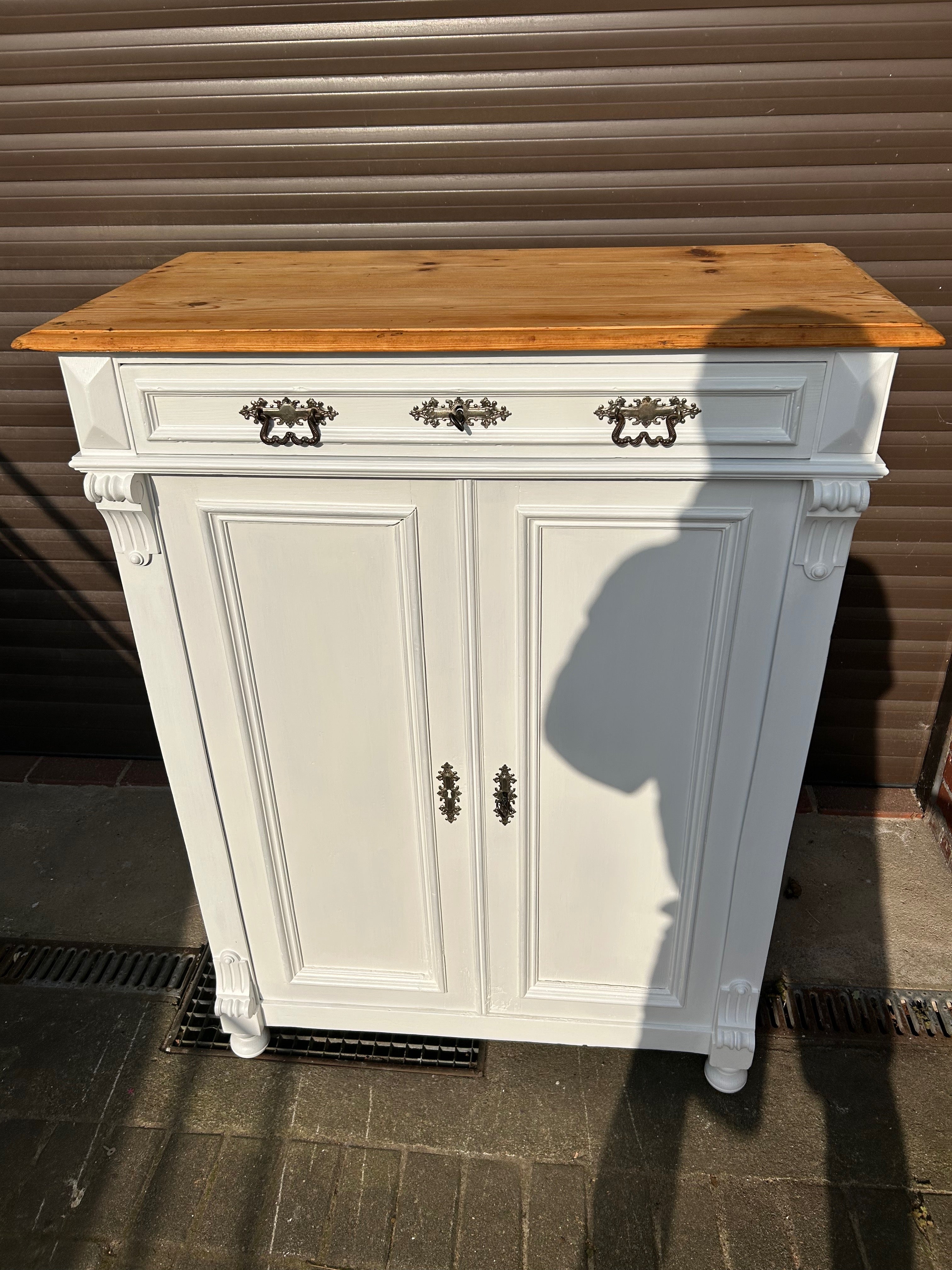 Antikes Vertiko mit Naturplatte Gründerzeit Shabby Chic