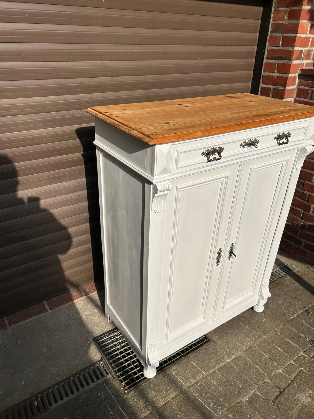 Antikes Vertiko mit Naturplatte Gründerzeit Shabby Chic