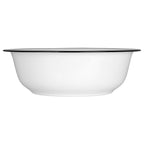 Ib Laursen Waschgefäss Emaille weiß mit schwarzer Kante