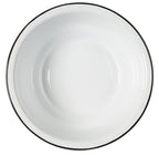 Ib Laursen Waschgefäss Emaille weiß mit schwarzer Kante