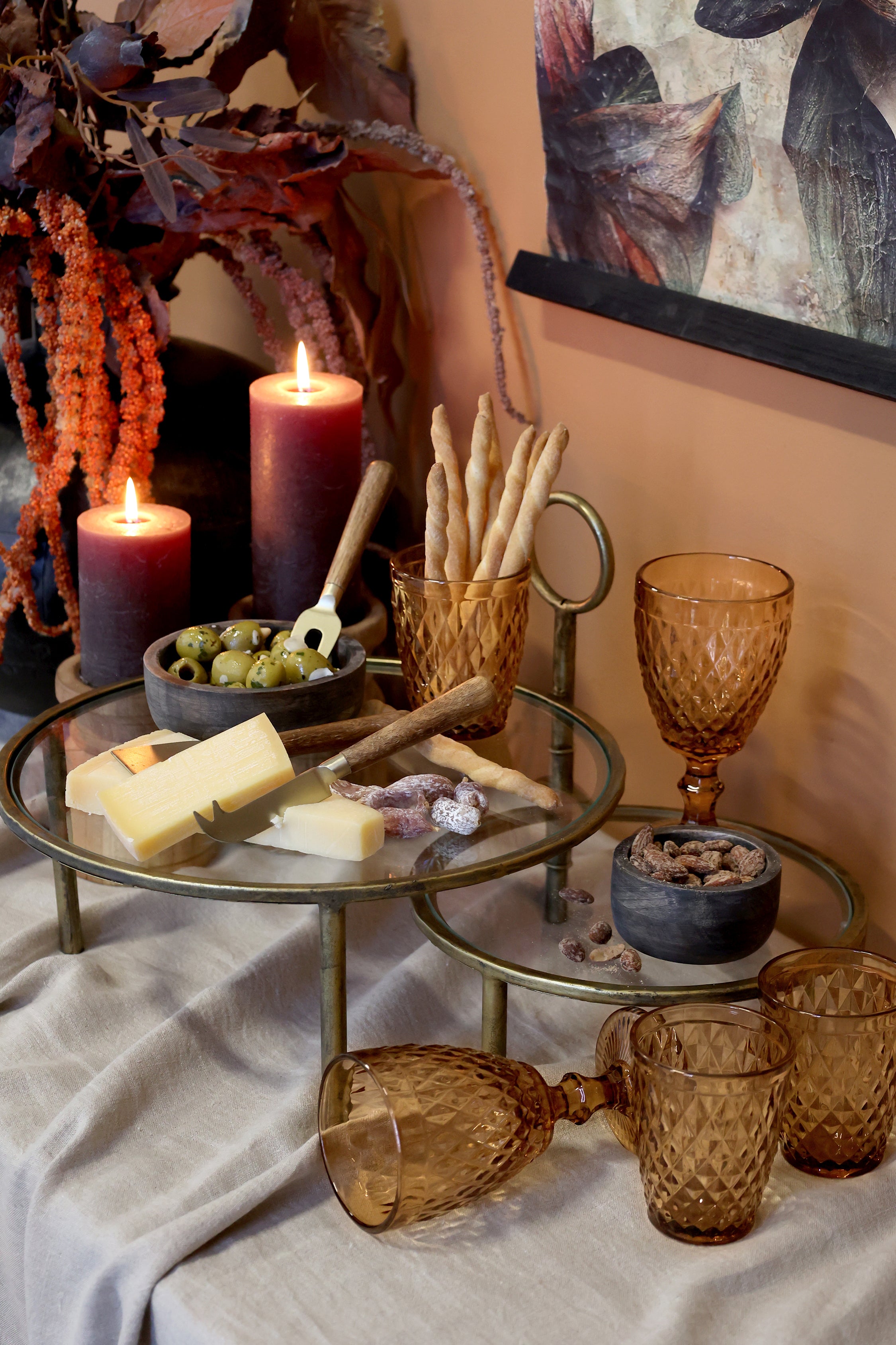 Saint-Émilion Weinglas mit Muster