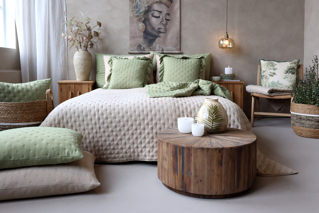 Chic Antique Aix Soft Quilt Verte für Sofa oder Bett
