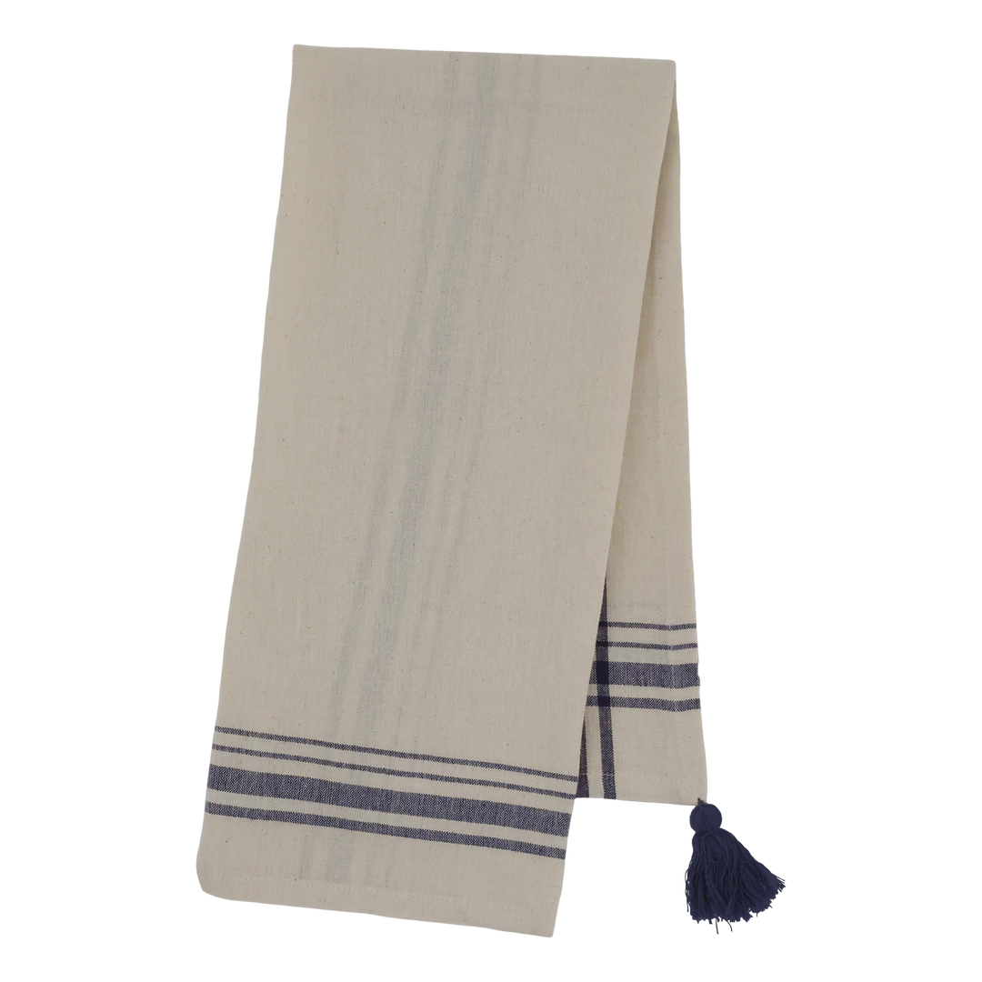 Chic Antique Aix Geschirrtuch mit Karos in Ocean und Creme als Freisteller