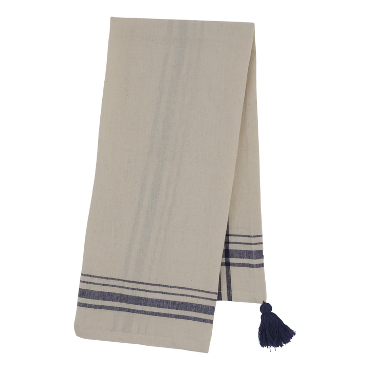 Chic Antique Aix Geschirrtuch mit Karos in Ocean und Creme als Freisteller