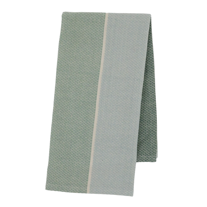 Chic Antique Aix Geschirrtuch mit Streifen in Verte und Sky Blue als Freisteller