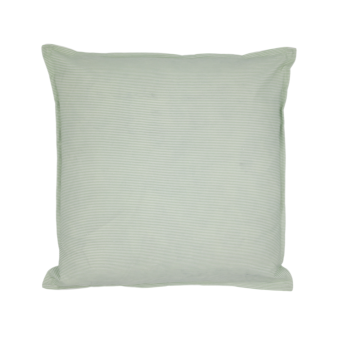 Chic Antique Aix Kissenbezug grün weiß gestreift 50x50 Baumwolle