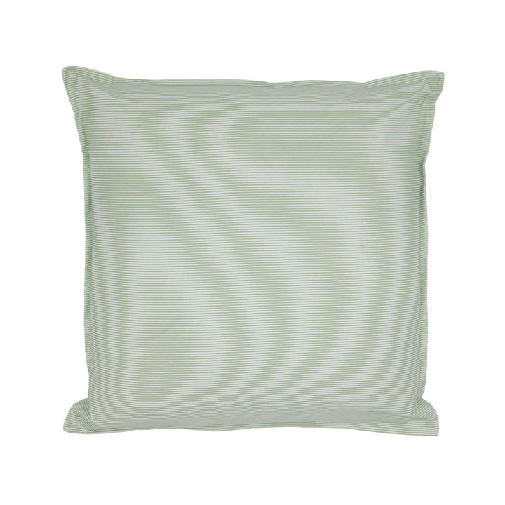 Chic Antique Aix Kissenbezug grün weiß gestreift 50x50 Baumwolle