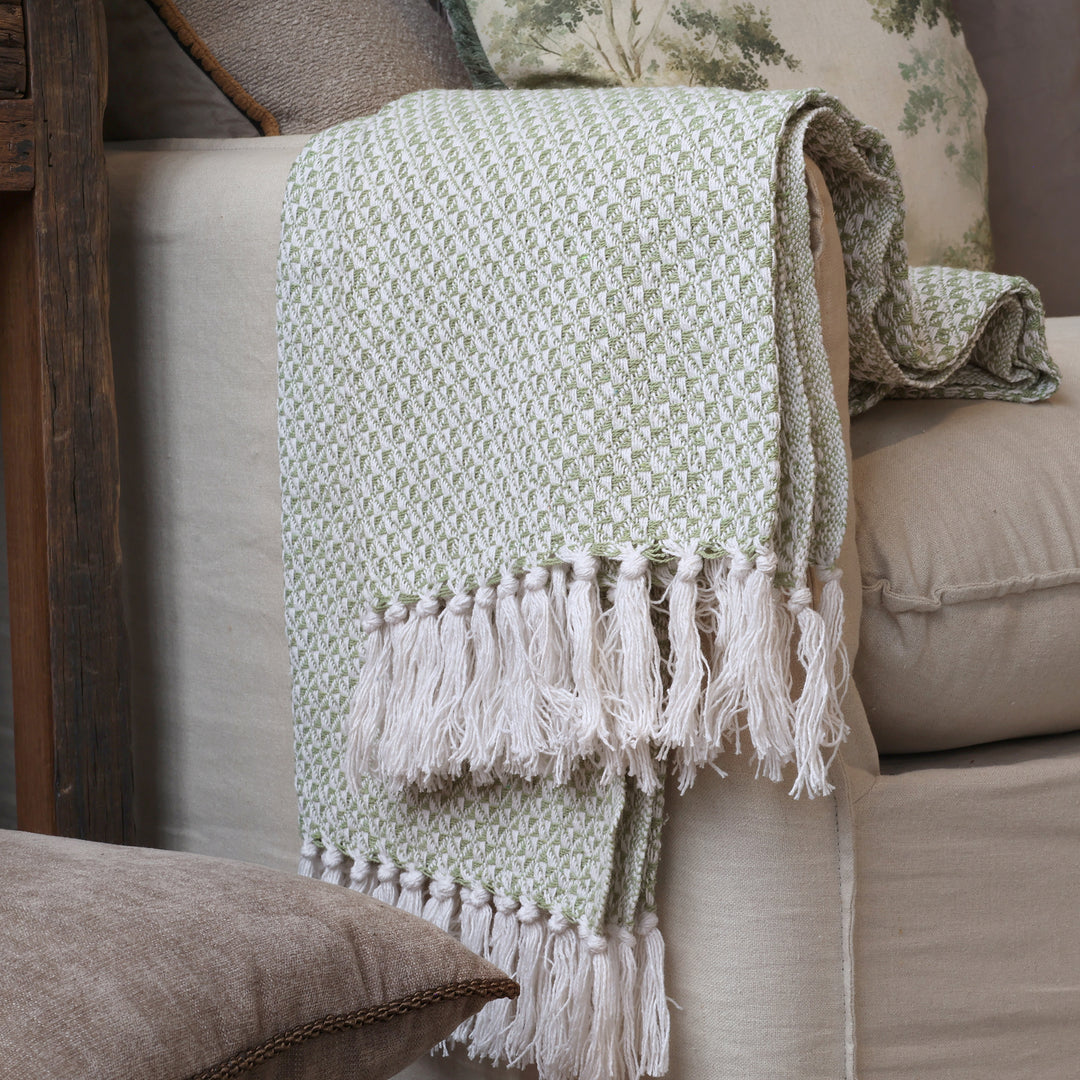 Grünes Chic Antique Plaid Aix im Landhausstil