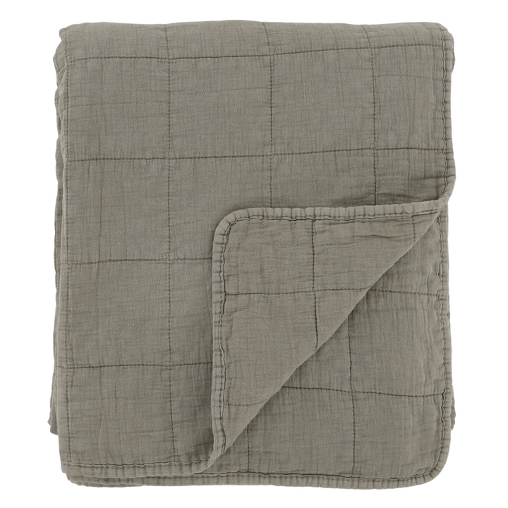 Chic Antique Aix Quilt Eukalyptus aus Baumwolle mit weicher Steppung als Tagesdecke im skandinavischen Stil