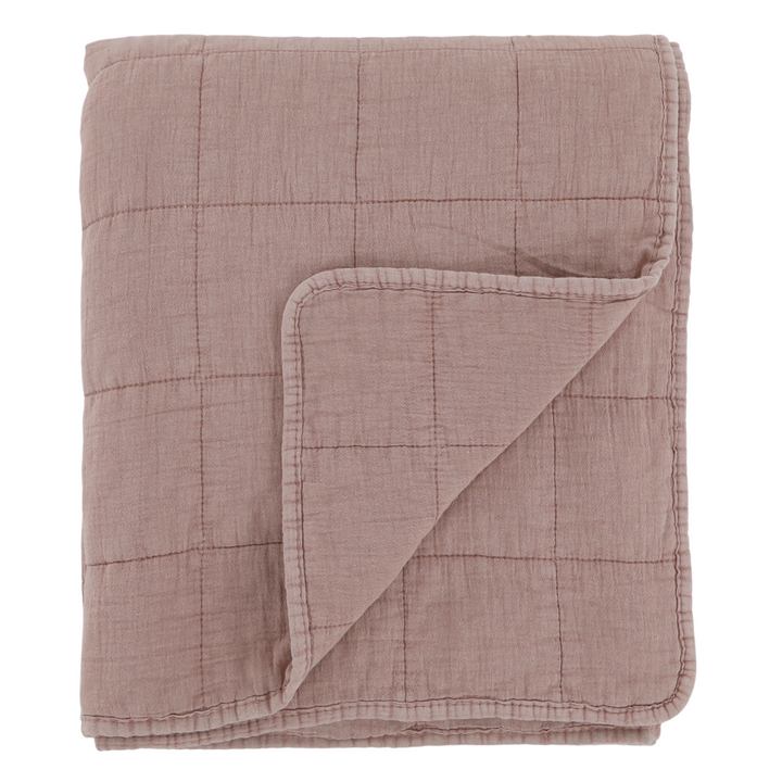Chic Antique Aix Quilt Rosa 130x180 cm aus Baumwolle als Freisteller