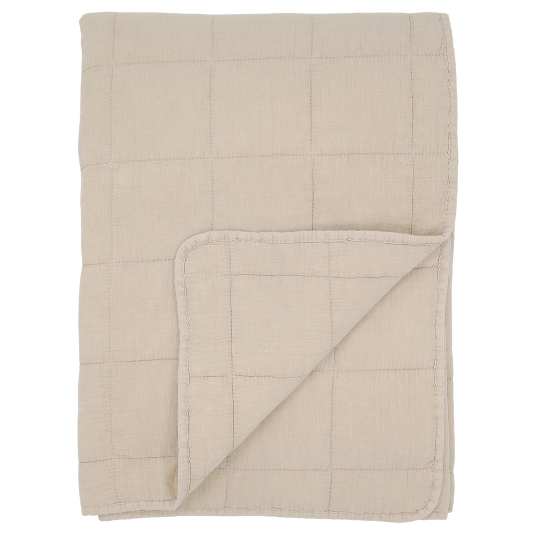 Chic Antique Aix Vintage Quilt leinen 130x180 Tagesdecke Baumwolle