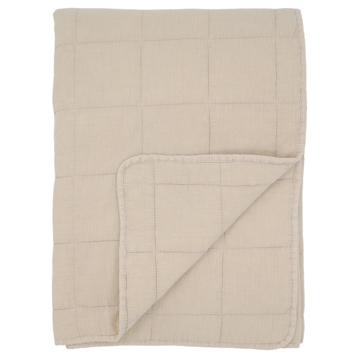 Chic Antique Aix Vintage Quilt leinen 130x180 Tagesdecke Baumwolle