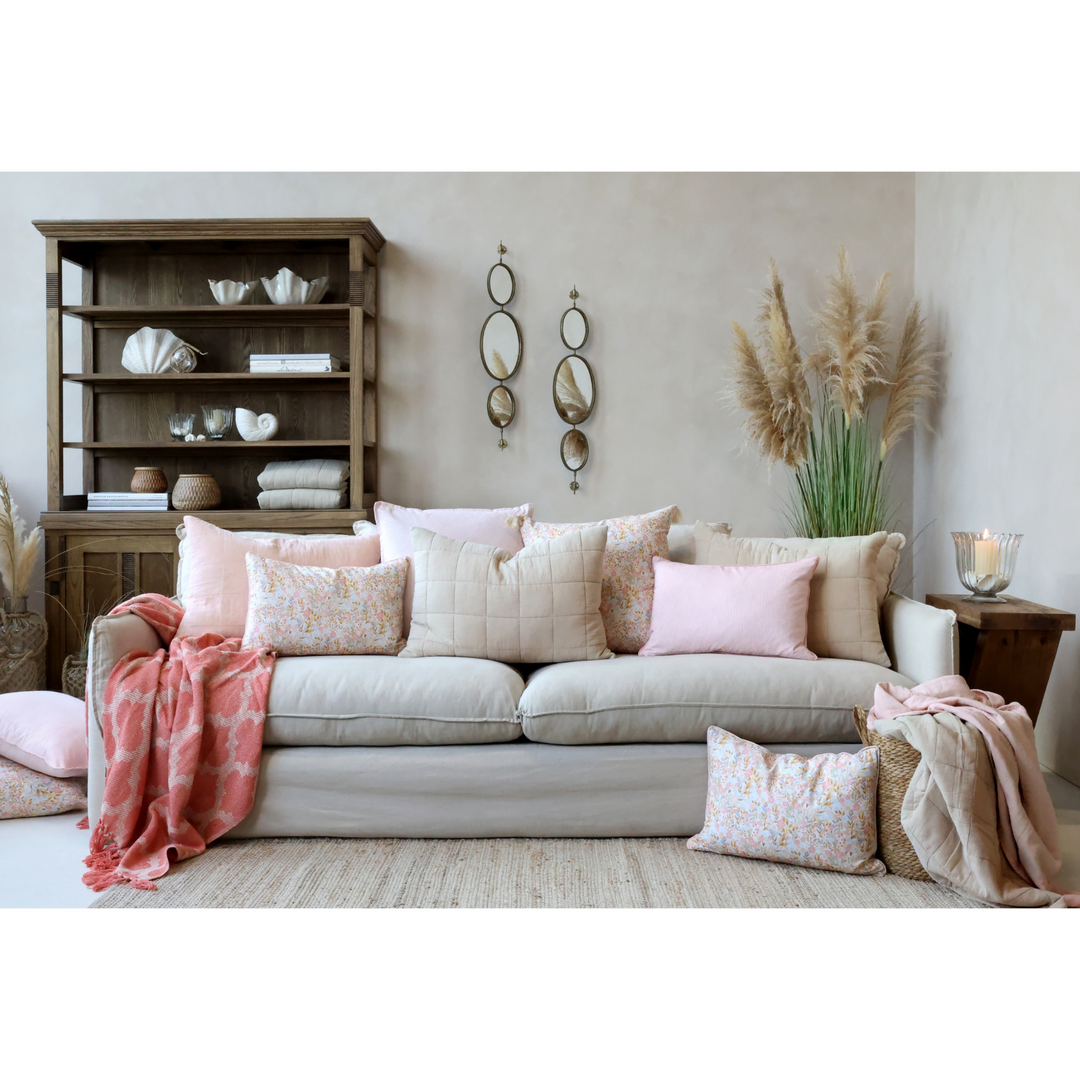 Chic Antique Aix Vintage Quilt leinen Wohnzimmer skandinavischer Landhausstil Sofa