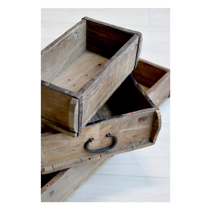 Chic Antique Backsteinformen Grimaud Unika aus Holz mehrere Formen Vintage