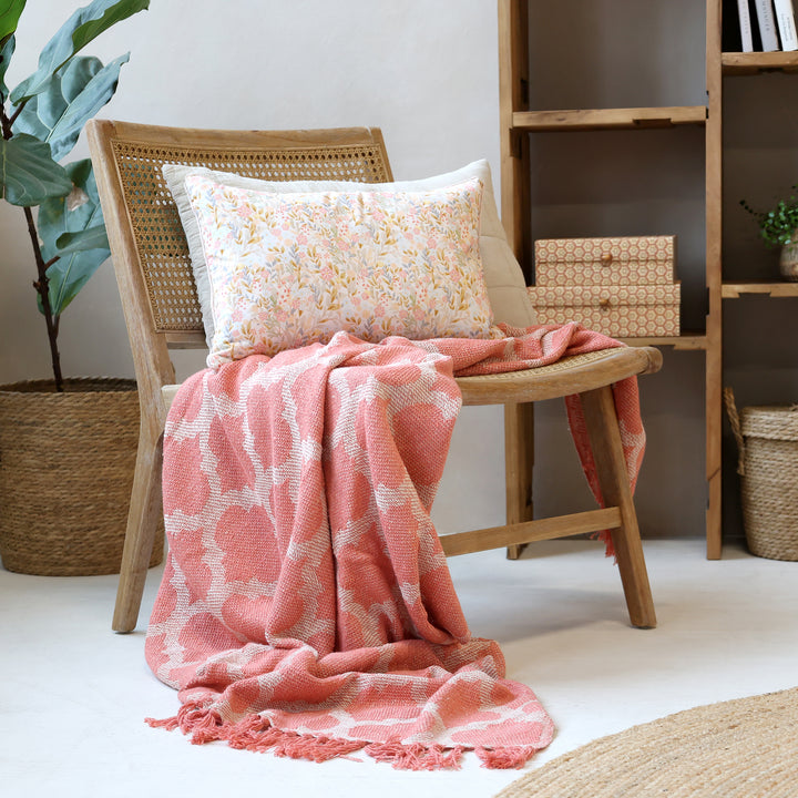 Chic Antique Decke Aix Himbeere aus Garnüberschüssen und recycelten Fasern