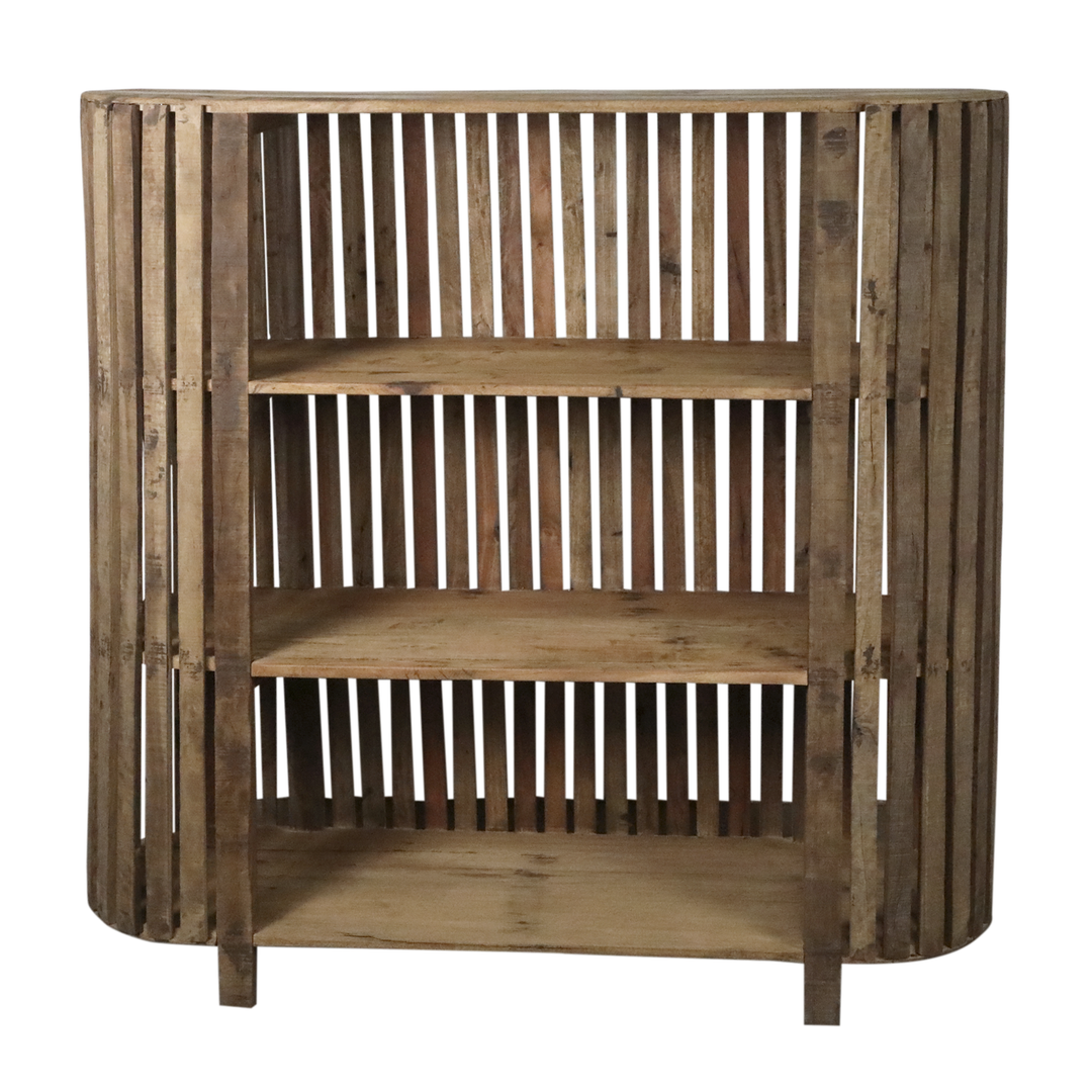 Chic Antique Grimaud Regal aus Recyclingholz Natur mit 3 Ablageböden H115 cm im Landhausstil