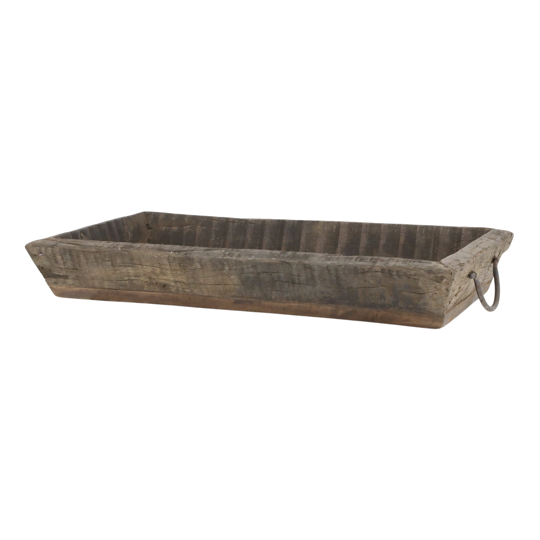 Chic Antique Grimaud Tablett mit Henkel aus recyceltem Holz 49 cm