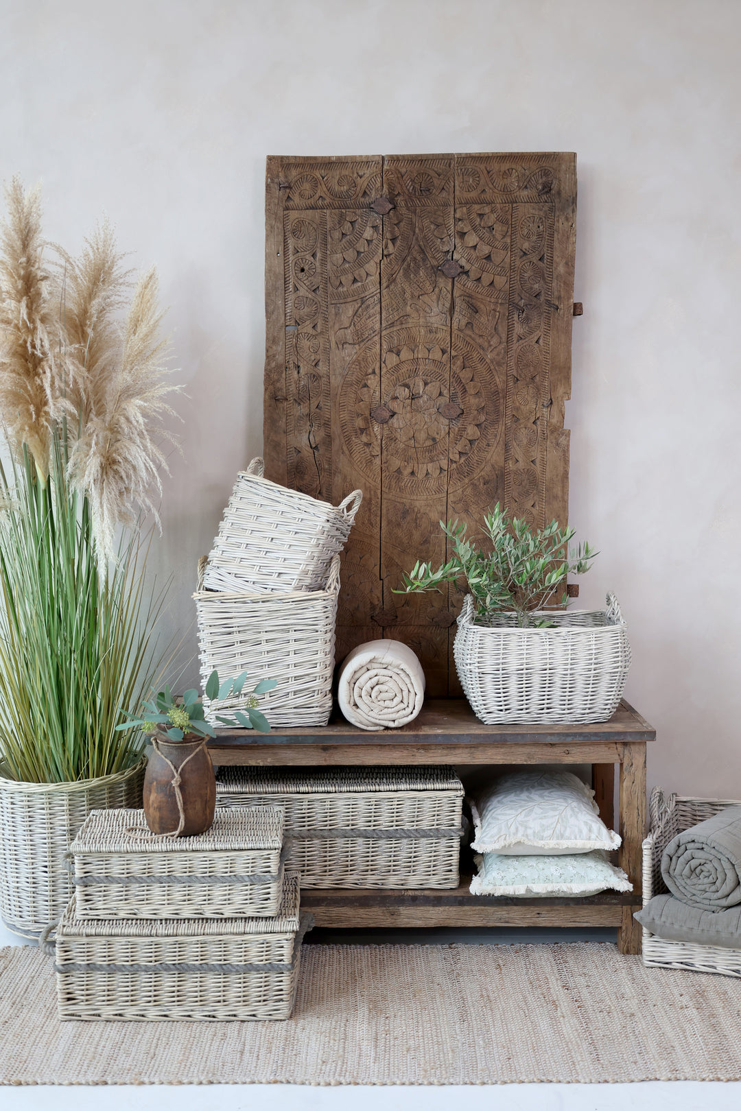 Chic Antique Grimaud Tür als dekoratives Wandobjekt im Landhausstil