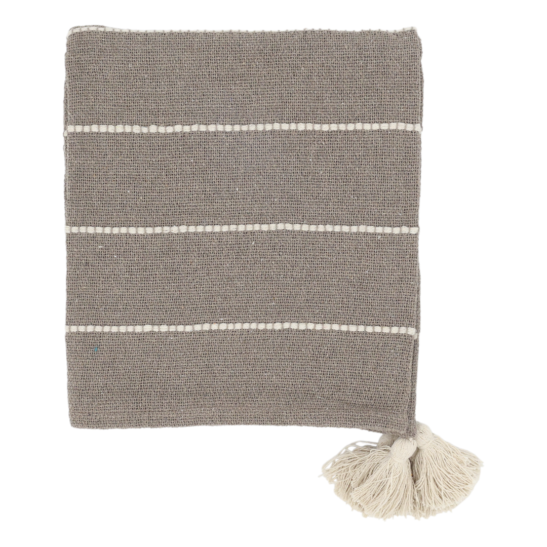 Chic Antique Plaid Aix Latte Braun 130 × 150 cm