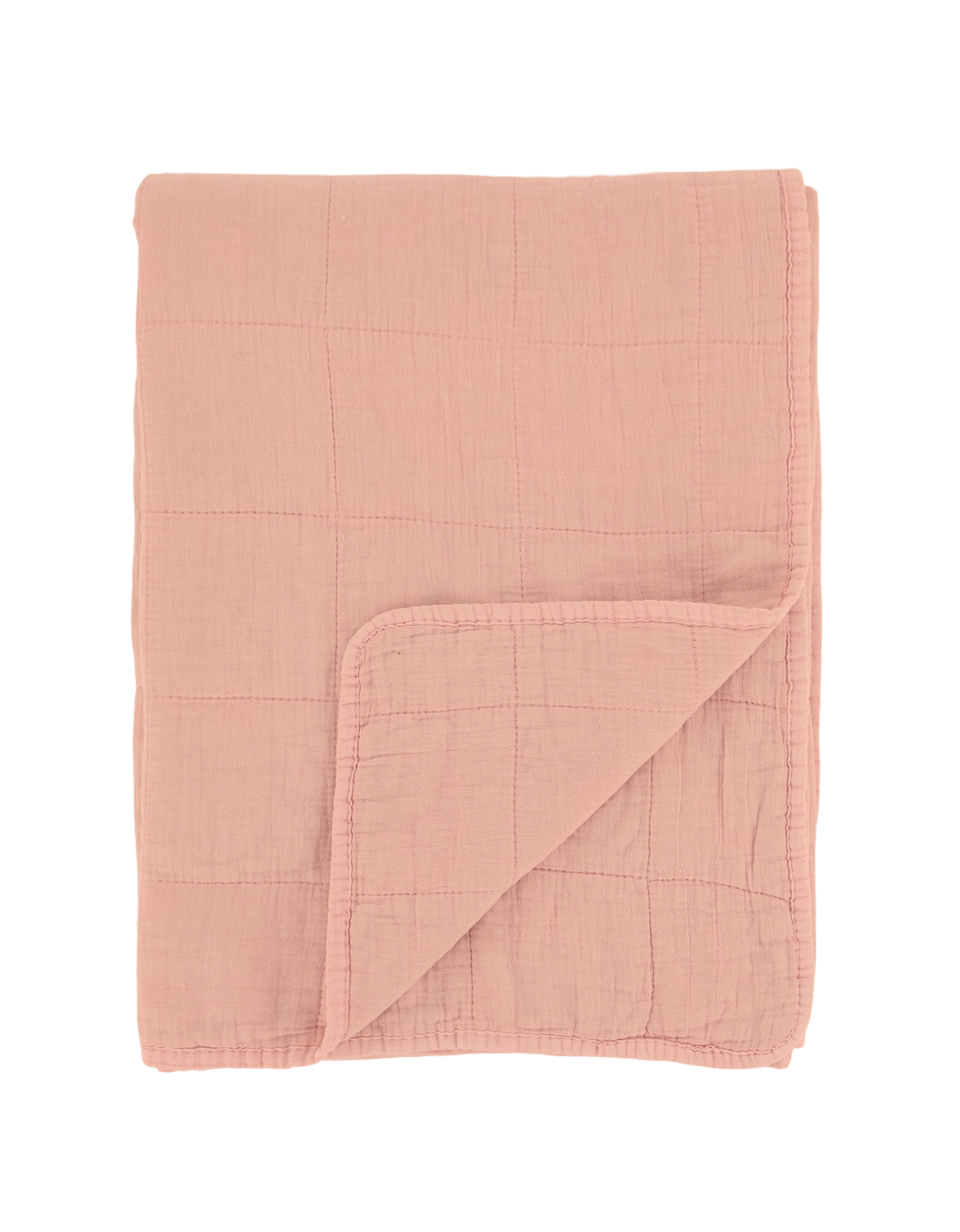 Chic Antique Quilt Aix Vintage Coral Blush 130 × 180 cm aus Baumwolle