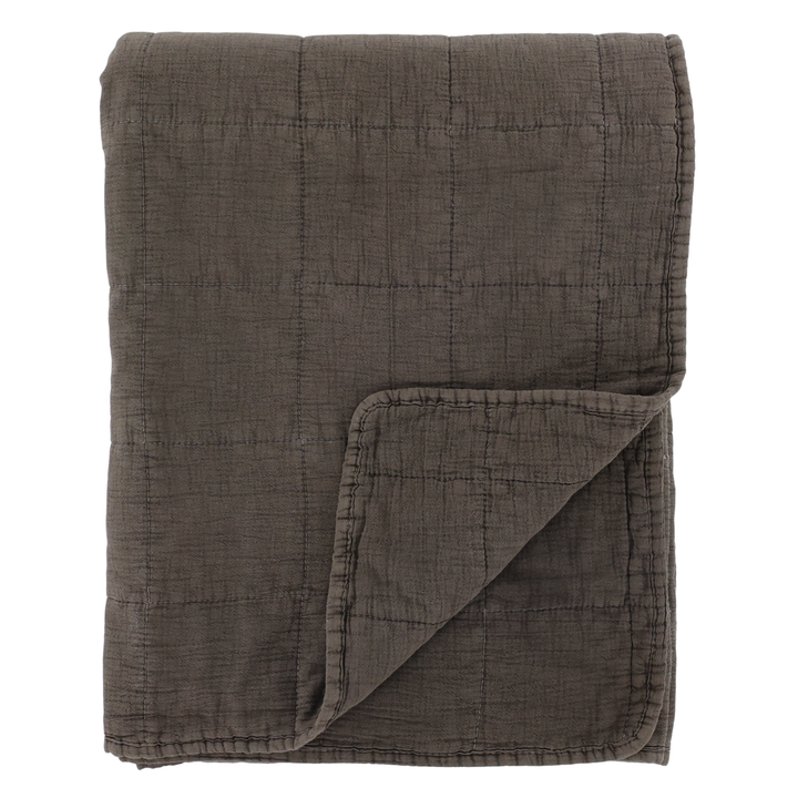 Chic Antique Quilt Aix Vintage Mokka 130 × 180 cm aus Baumwolle