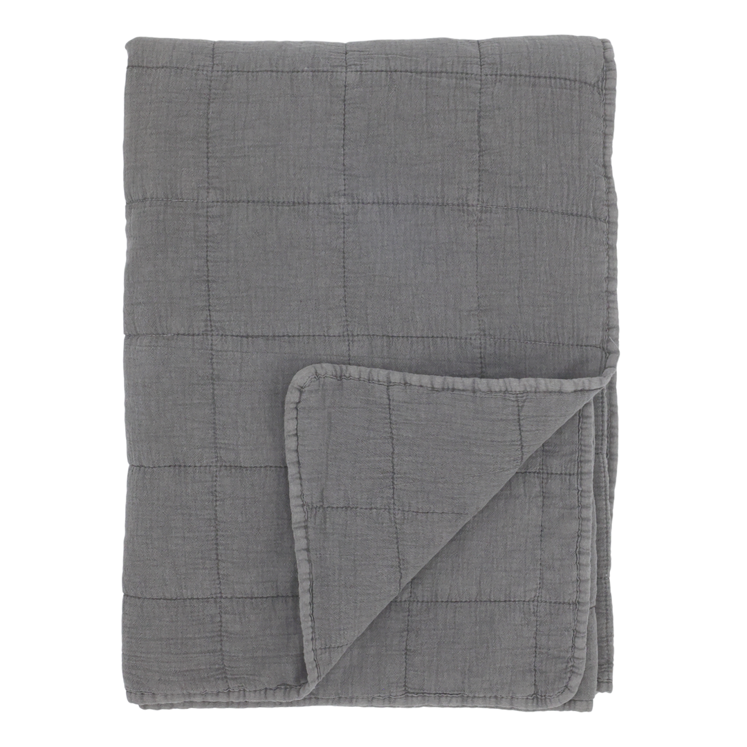 Chic Antique Quilt Aix Vintage Thunder Grey 130 × 180 cm aus Baumwolle