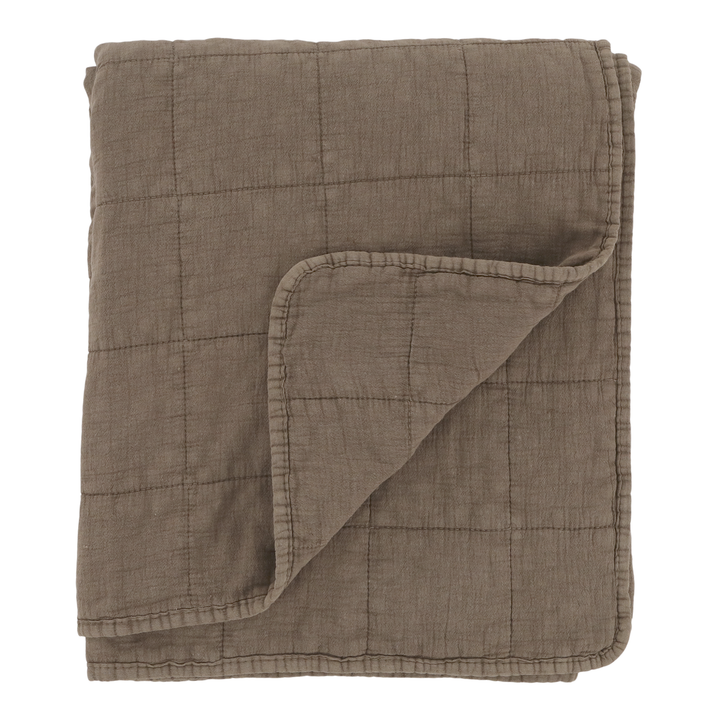 Chic Antique Quilt Aix Vintage Walnuss 130 × 180 cm aus Baumwolle