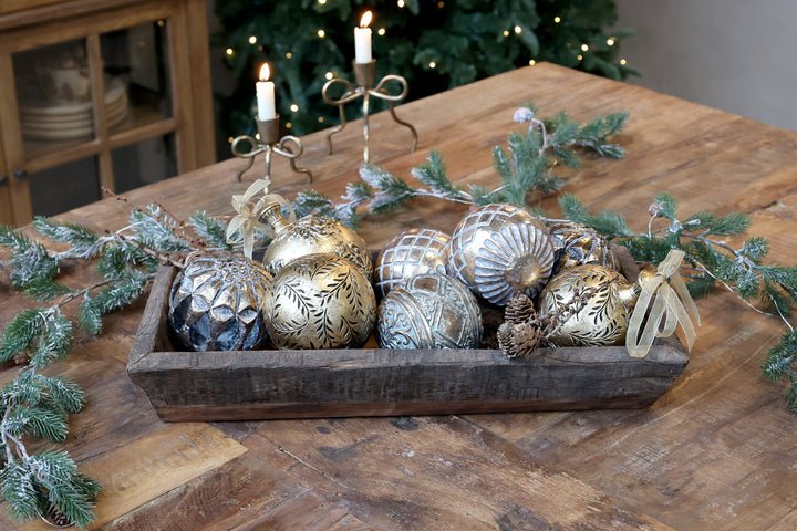 Dekotablett aus recyceltem Holz der Serie Grimaud von Chic Antique