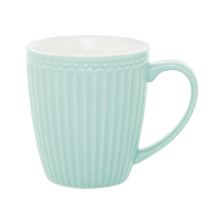 GreenGate Alice Henkeltasse in kühle Minze aus Porzellan freigestellt